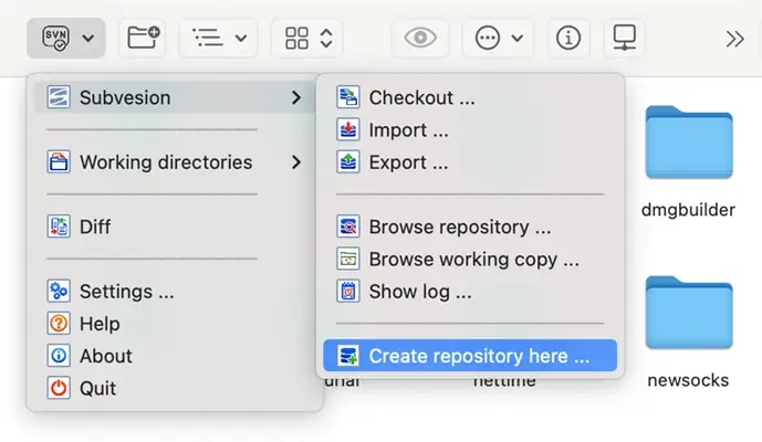 Create local repository memu